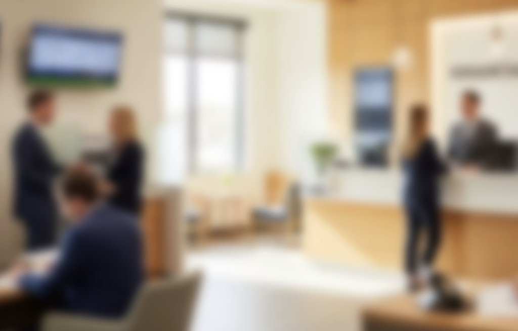 photo of bank lobby