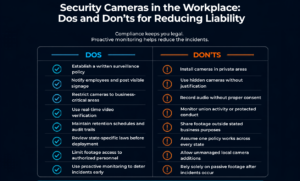 Security Cameras in the Workplace: Dos and Don'ts for Reducing Liability